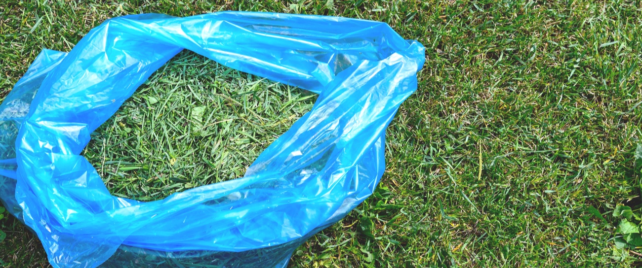 Bagged grass clippings